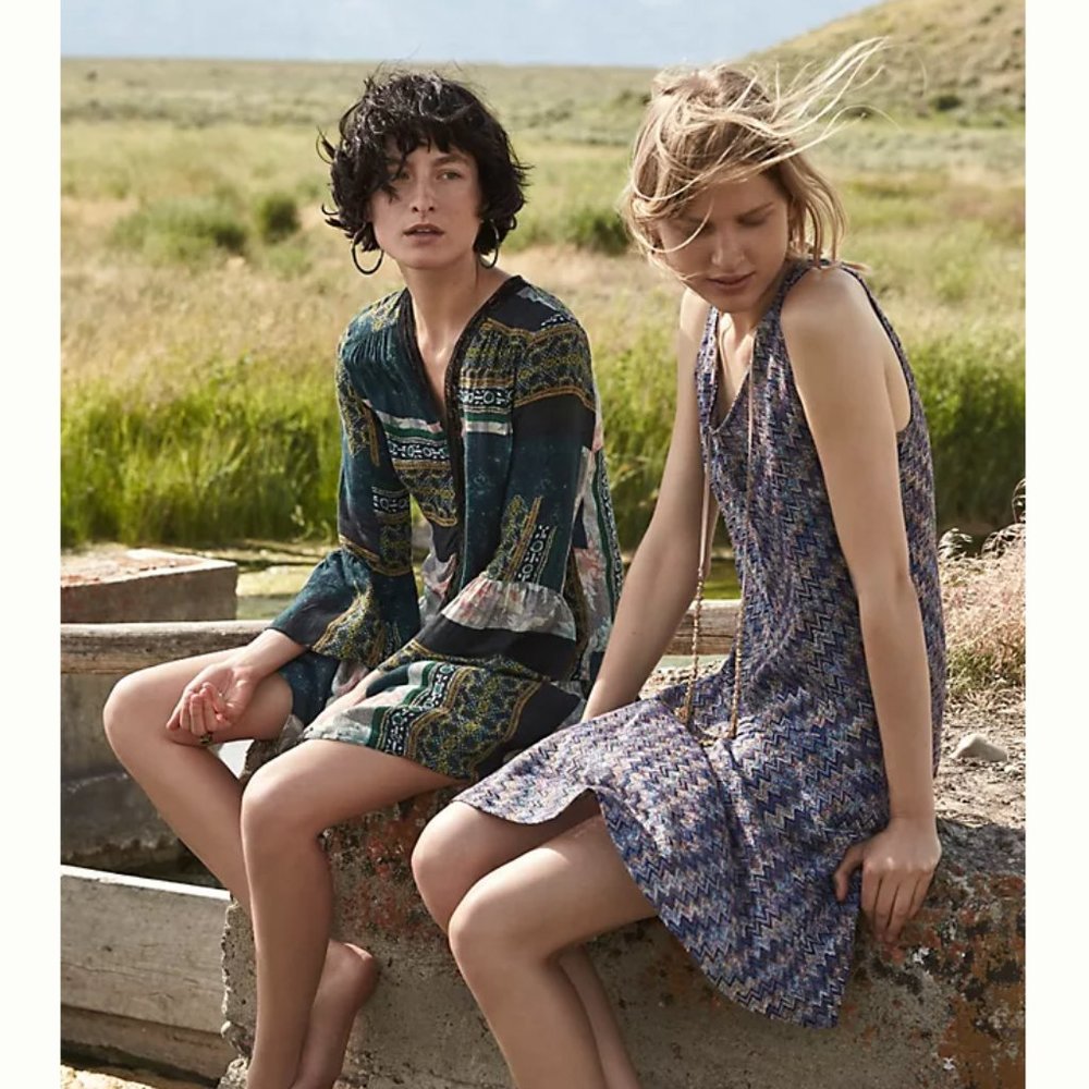 Anthropologie Maeve patchwork dress